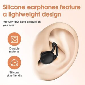 REMCCI Wireless Sleep Earbuds Headphones Bluetooth 5.3 Strengthen Noise Cancelling,Block External Noise,Touch Control Comfortable Silicone Material