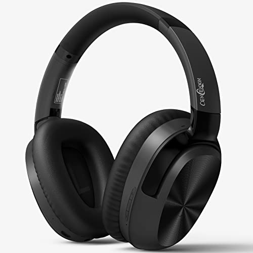 CENCENXIN-S4 Over-Ear Active Noise Cancelling Headphones Foldable Headphones Bluetooth Headphones-with Mic 80H Playtime Comfortable Earcups(Black)