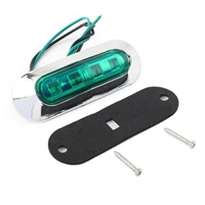 Lirun Universal 4 LED Side Marker Clearance Light Green Lens For Truck Trailer Pickup SUV Caravan