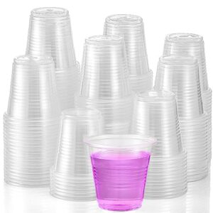 aozita 160 pack bathroom cups, 3 oz mouthwash cups, small disposable clear plastic cups for rinse bath cup shot cups disposable for drinking washing cups