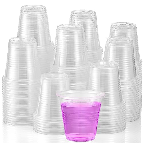 AOZITA 160 Pack Bathroom Cups, 3 oz Mouthwash Cups, Small Disposable Clear Plastic Cups for Rinse Bath Cup Shot Cups Disposable for Drinking Washing Cups