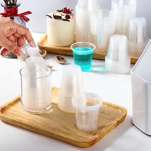 AOZITA 160 Pack Bathroom Cups, 3 oz Mouthwash Cups, Small Disposable Clear Plastic Cups for Rinse Bath Cup Shot Cups Disposable for Drinking Washing Cups