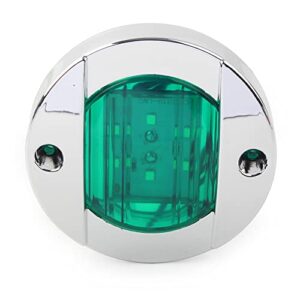 Lirun Universal Round 6 LED 12V Side Marker Clearance Light For Truck Trailer Pickup SUV Caravan Boat, Green Lens