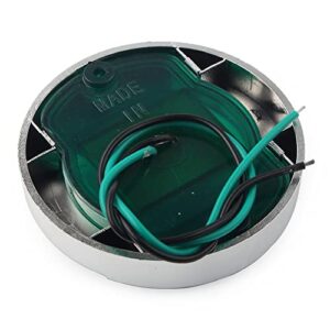 Lirun Universal Round 6 LED 12V Side Marker Clearance Light For Truck Trailer Pickup SUV Caravan Boat, Green Lens