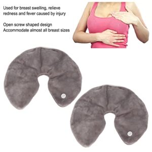 2pcs Breast Packs with Soft Covers, Breast Feeding Hot Cold Gel Pads, Postpartum Recovery, Nursing Pain Relief for Mastitis and Engorgement Boost Milk Let Down Production