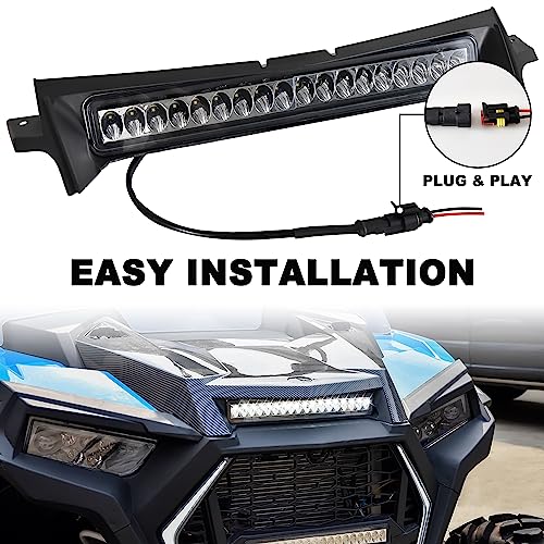 LED Hood Scoop Light for Polaris RZR XP 1000 19-23, SAUTVS Front LED Auxiliary Light Hood Accent Light DRL for Polaris Polaris RZR XP 1000 / XP 4 1000 / TURBO XP 4 / TURBO S 4 2019-2023 Accessories