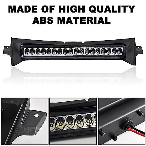 LED Hood Scoop Light for Polaris RZR XP 1000 19-23, SAUTVS Front LED Auxiliary Light Hood Accent Light DRL for Polaris Polaris RZR XP 1000 / XP 4 1000 / TURBO XP 4 / TURBO S 4 2019-2023 Accessories