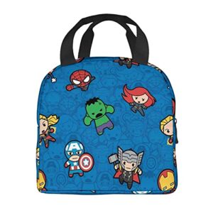 Jxcbnzu Cartoon Lunch Box, Reusable Insulated Lunch Tote for Men And Women, Leak Proof Insulated Lunch Box, Food Tote, Large Capacity, Suitable for Travel Work, School Picnic