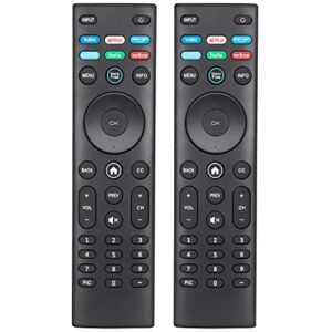 【pack of 2】 replacement remote control for vizio tvs,xrt140 for all vizio led lcd hd 4k uhd hdr smart tvs