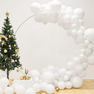 xixigou 110 pcs white balloon garland arch kit, white balloons different sizes 18/12/10/5 inch matte white latex balloons for baby shower/birthday party/graduation/wedding party decoration