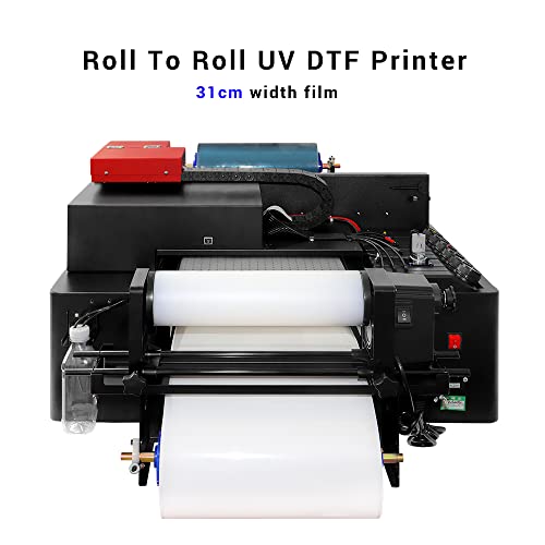 Refinecolor 13inches UV DTF Printer Dual XP600 Roll to Roll Cup Wrap Transfer Sticker Printing Machine