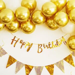 XIXIGOU 110 Pcs Gold Balloons Different Sizes 18/12/10/5 Inch Metallic Gold Balloon Garland Arch Kit, Gold Latex Balloons for Baby Shower/Birthday Party/Wedding Party/Graduation Party Decoration