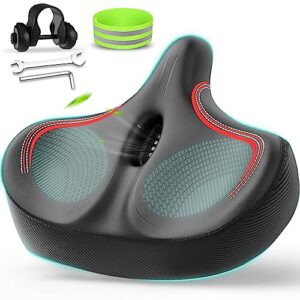 yodote oversized bike seat for peloton bike & bike+, comfort wide bike seat bicycle saddle replacement for women & men, compatible with peloton, spin bike, exercise bike or road bike