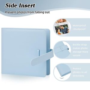 360 Pockets Photo Album for Fujifilm Instax Mini 12 11 9 8+ 8 90 40 EVO LiPlay Instant Camera, For Polaroid Snap/PIC-300/Z2300/ SocialMatic Instant Cameras & Zip Instant Printer (Pastel Blue)