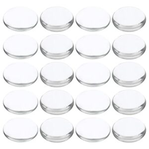 patikil transparent glass cabochons, 20pcs 55mm round glass dome tiles for photo pendant jewelry making, clear