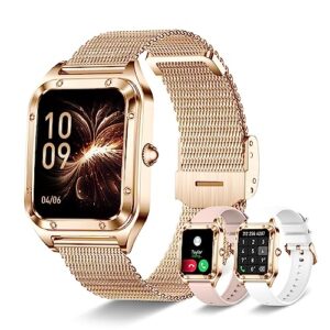 iaret smart watch for women (call receive dial), smart watches for android ios phones smartwatch with ai voice control heart rate sleep monitor pedometer waterproof activity tracker
