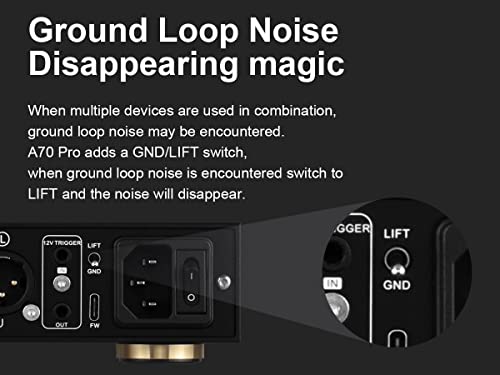 Topping A70 Pro Fully Balanced Headphone Amplifier 17000mW*2 Relay Volume Control Pre Amp wiht Remote Control(Silver)