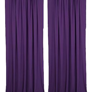 SHERWAY 2 Panels 4.8 Feet x 10 Feet Purple Photography Backdrop Drapes, Thick Polyester Window Curtain for Wedding Party Ceremony Stage Decoration