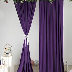 SHERWAY 2 Panels 4.8 Feet x 10 Feet Purple Photography Backdrop Drapes, Thick Polyester Window Curtain for Wedding Party Ceremony Stage Decoration