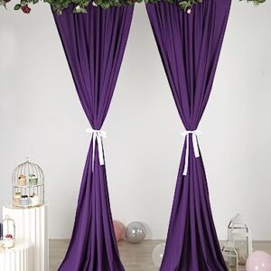 SHERWAY 2 Panels 4.8 Feet x 10 Feet Purple Photography Backdrop Drapes, Thick Polyester Window Curtain for Wedding Party Ceremony Stage Decoration