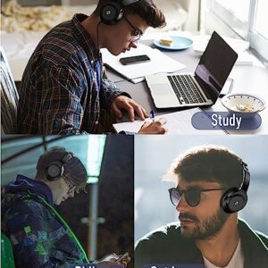 Headphones Wireless Bluetooth 70 Hours Playtime Bluetooth Headphones with Microphone,3EQ Modes,Over-Ear Headphones HiFi Stereo Foldable Lightweight,Deep Bass for Home Traver Work PC/Callphones