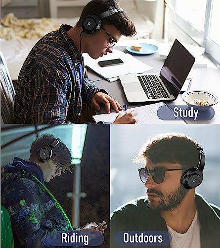 Headphones Wireless Bluetooth 70 Hours Playtime Bluetooth Headphones with Microphone,3EQ Modes,Over-Ear Headphones HiFi Stereo Foldable Lightweight,Deep Bass for Home Traver Work PC/Callphones