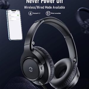 Headphones Wireless Bluetooth 70 Hours Playtime Bluetooth Headphones with Microphone,3EQ Modes,Over-Ear Headphones HiFi Stereo Foldable Lightweight,Deep Bass for Home Traver Work PC/Callphones