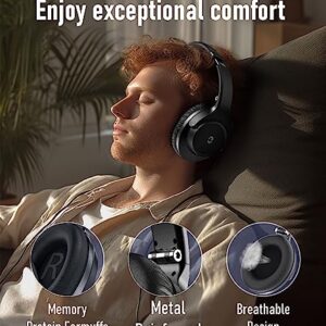 Headphones Wireless Bluetooth 70 Hours Playtime Bluetooth Headphones with Microphone,3EQ Modes,Over-Ear Headphones HiFi Stereo Foldable Lightweight,Deep Bass for Home Traver Work PC/Callphones