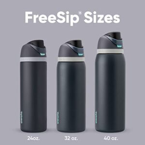 Owala FreeSip Insulated Stainless Steel Water Bottle with Straw for Sports and Travel, BPA-Free, 24oz, Foggy Tide