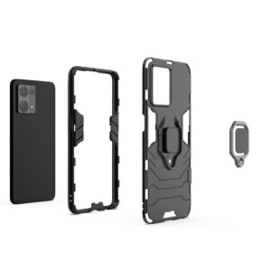 Kukoufey Case for Oppo Reno 7 4G Case Cover,Magnetic Car Mount Bracket Shell Case for Oppo Reno7 4G CPH2363 / F21s Pro 4G CPH2461 / F21 Pro 4G Case Black