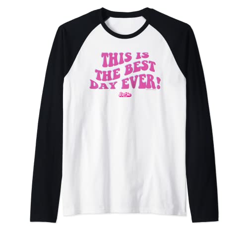 Barbie The Movie - This Is The Best Day Ever! Raglan Baseball Tee