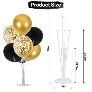 Nelbiirth Happy 30th Birthday Party Decorations Set,30th Birthday Gold Swirls Streamers with Gold Table Ballon Stand Kit,Cheers to Thirty Years Old Bday Party Decorations.