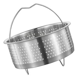 frcolor stainless steel rice steamer portable hamper small mesh strainer chinese noodles dumplings steamer steam basket for dumplings steamer for vegetables steam basket for vegetables car