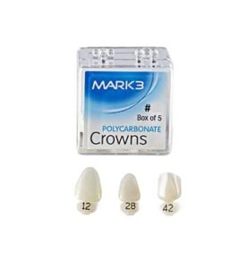 american goods dental polycarbonate temporary crowns for anterior & bicuspid teeth (5 pack) (30)