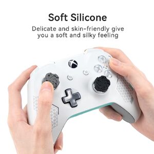 GeekShare Silicone Thumb Grip Caps for Xbox One Controller,Anti-Slip Joystick Cover Set Thumbstick Caps Compatible with Xbox Series X - 2Pairs/4PCS - Black & Gray