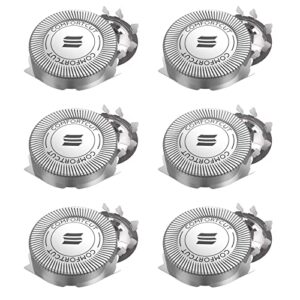 centtechi replacement shaver heads for philips aquatouch, 6pcs shaver replacement heads for men compatible with series 1000, 2000, 3000, 5000, 6000 and model at8xx/at7xx/pt8xx/pt7xx with pointed blade