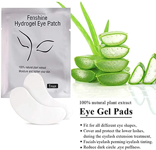 Fenshine 200 Pairs Eyelash Extension Eye Pads Lint Free Hydrogel Eye Patches Professional Under Eye Gel Pads for Lash Extensions Supplies (200 Pairs)…