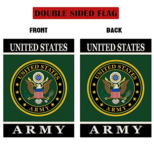 US Army Garden Flag Veterans House Sign U.S. Military Gifts Double Sided 12.5 x 18 Inch United States Army Yard Outdoor Decoration