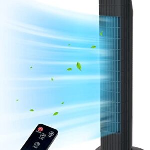 Uthfy Tower Fan with Remote, 31" Electric Tower Fan That Blow Cold Air, Quiet Cooling Fan & Oscillating Tower Fan with Remote, Electric Standing Tower Fan Floor Fan