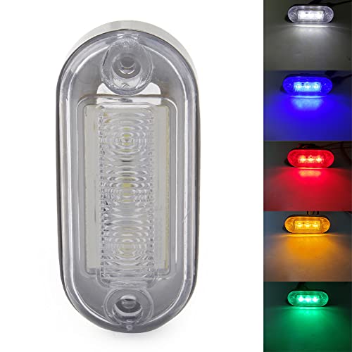 Yuejing 1 PC Universal 12V LED side marker light Signal Light Lamp For Truck Trailer RV Boat Yatch, Green