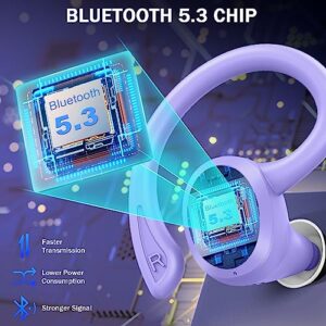 Wireless Earbuds Bluetooth 5.3 Headphones Sport, Bluetooth Earbuds Immersive HiFi Stereo Over Ear Buds, 48Hrs Earphones in Ear with Earhooks, HD Mic, IP7 Waterproof Headset for Workout Running [2023]
