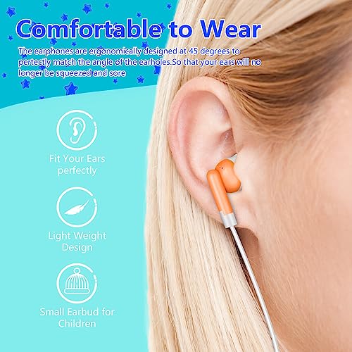 TJZXGUI 32 Pack Bulk Earbuds Headphones ，Wholesale Wired Earphones Disposable Ear Buds for School Classroom Students (Multi Colored)