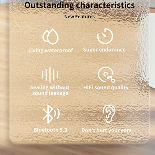 Loluka Wireless Ear Clip Earbuds with Ear Hook Earphone True Wireless Stereo HiFi Music Waterproof Over Ear Fast Charging,5.2 True Wireless Earbuds Bluetooth Earphones White