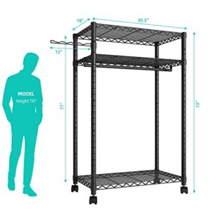 PUNION Rolling Garment Rack & Garment Rack Cover