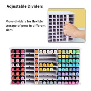 Krafetto Craft Marker Storage Rack, 120 Grids, Art Supplies Organizer Holder for Pen Marker