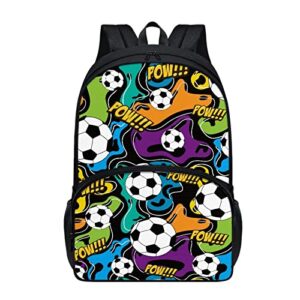 porclay soccer backpack for girls boys preschool elementary school bookbag college cute aesthetic preppy cute book bag lightweight laptop rucksack daypack