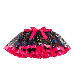 baby lightweight short pants 2 to 11 years kids girls halloween dance party dress cartoon tulle (hot pink, 5-8 years)