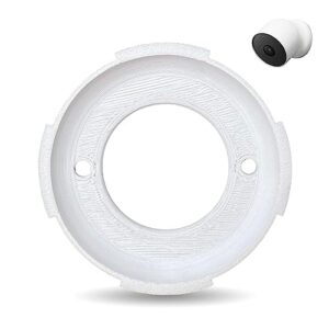 sactulaz wall mount plate for google nest cam outdoor(battery), locking collar replacement part for nest camera - (mounting dome and nest cam not included)