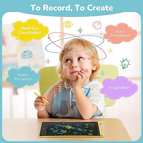 TECJOE 4 Pack LCD Writing Tablet, 8.5 Inch Colorful Doodle Board Drawing Tablet for Kids, Kids Travel Games Activity Learning Toys Birthday Gifts for 3 4 5 6 Year Old Boys and Girls Toddlers