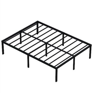 Upcanso 18 Inch California King Bed Frames No Box Spring Need, Platform Cal King Bed Frame with High Storage, Eassy Assembly 3,500 lbs Heavy Duty Bedframes, Black